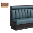 Thumbnail image #1 for ATSMFG ATS AT&S-ASWB-KR42-6CHHR GR8 Karender Wall Booth, 42" high, 6-channel with Headroll back, Upholstery and foam fitted over a computer-cut