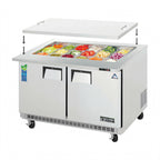 Thumbnail image #1 for Everest Refrigeration EOTP2 Two-Section Mega-Top Open-Top Refrigerated Prep Table, 47.5-Inch, 18 1/6-Size Pan, Stainless Steel