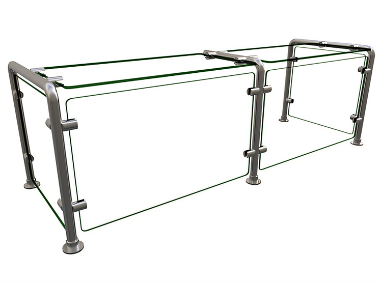 Product image #1 for Hatco Flav-R-Shield Full-Service Pass-Over Food Shield, Single-Sided, 2-Bay, 48 x 18 Inch