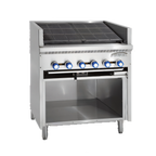 Thumbnail image #1 for Imperial (Middleby) Steakhouse IABF-72 72-Inch Gas Floor Model Charbroiler with Cast Iron Radiants and Open Cabinet Base