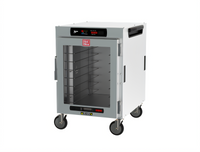 Metro HotBlox™ Wide 8-Pan Insulated Heated Holding Cabinet, Half-Height Mobile, Digital Touchscreen, Clear Door