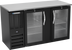 Thumbnail image #1 for Beverage-Air Two-Section Glass Door Back Bar Cooler with Stainless Steel Top, 58-Inch, Left-Mounted Self-Contained Refrigeration