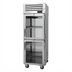 Thumbnail image #1 for Turbo Air PRO Series Pass-Thru Heated Pizza Holding Cabinet, 1 Section, 27 Cu. Ft., Half-Height Glass Front and Solid Rear Doors