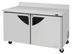 Thumbnail image #1 for Turbo Air Super Deluxe 60-Inch Two-Section Worktop Refrigerator, 16 Cu. Ft., Stainless Steel, Rear-Mounted Self-Contained Refrigeration