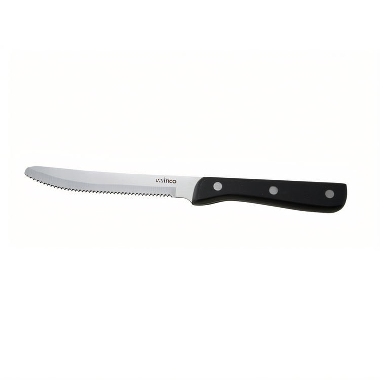 Product image #1 for Winco Jumbo Steak Knife with 5-Inch Stainless Steel Blade and Solid POM Handle