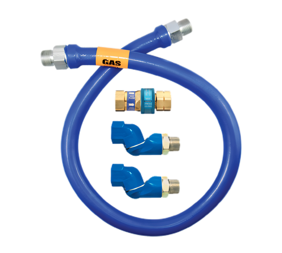 Product image #1 for Dormont Blue Hose 1-1/4 Inch ID x 60 Inch Moveable Gas Connector Hose Assembly