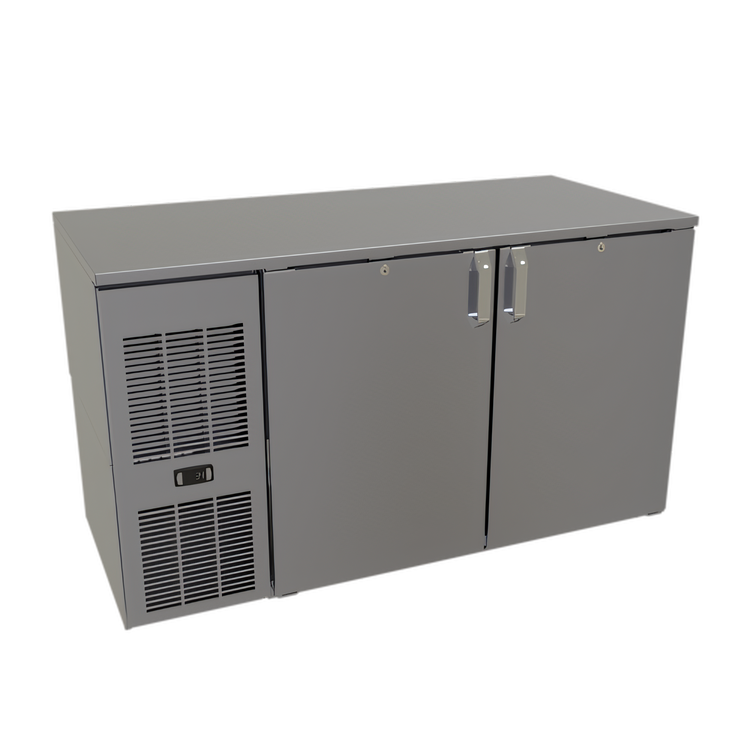 Product image #1 for Glastender C1FL52 Low Profile Two-Section Front-Serviced Back Bar Cooler, 52 Inch Wide, Self-Contained Refrigeration