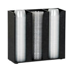 Thumbnail image #1 for Dispense-Rite CTCO-3BT 3-Section Portion Cup & Lid Organizer, Countertop/Wall Mount, 9-1/8"H x 10"W x 3-1/2"D