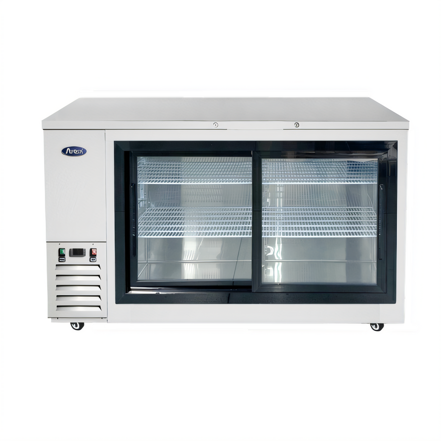 Product image #1 for Atosa Shallow Depth Two-Section Back Bar Cooler with Sliding Glass Doors, 18.6 Cu. Ft.