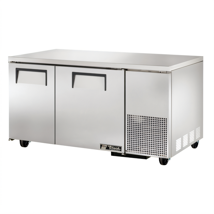 Product image #1 for True 60-Inch Deep Undercounter Freezer with 2 Solid Doors and Side-Mounted Self-Contained Refrigeration