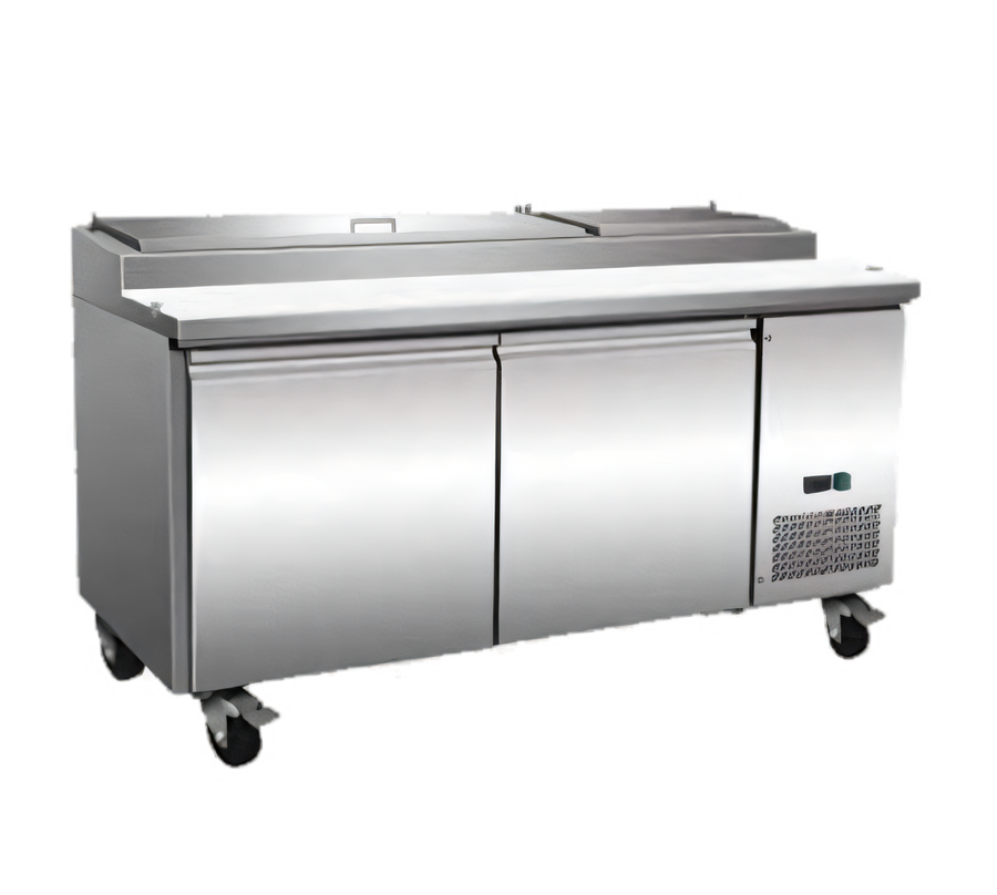 Product image #1 for Serv-Ware 71-Inch 9-Pan Refrigerated Pizza Prep Table, 2-Door