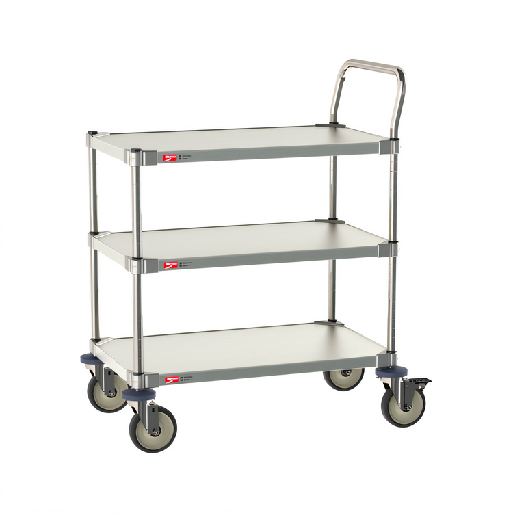 Product image #1 for Metro Type 316 Stainless Steel 3-Shelf Bus Cart, 18 x 30 Inches