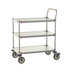Thumbnail image #1 for Metro Type 316 Stainless Steel 3-Shelf Bus Cart, 18 x 30 Inches