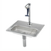 Thumbnail image #1 for T&S Brass 12-Inch Pedestal Glass Filler Water Station with Drip Pan Assembly