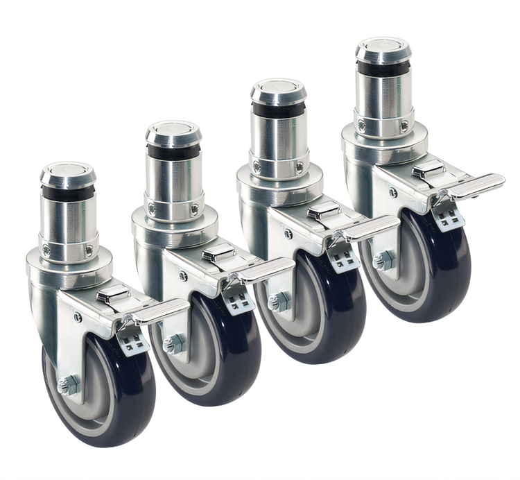 Product image #1 for Krowne Royal Series 4-Inch Locking Swivel Stem Casters, Set of 4