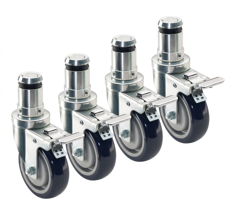 Product image #1 for Krowne Royal Series 4-Inch Locking Swivel Stem Casters, Set of 4