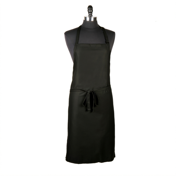 Product image #1 for Mercer Culinary Genesis No-Pocket Bib Apron, Black, Adjustable Neck Strap, 33 x 23 Inches