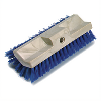 Multi-Level Scrub Brush Head, 10 x 5 Inch Foam Block, Blue Polypropylene Bristles