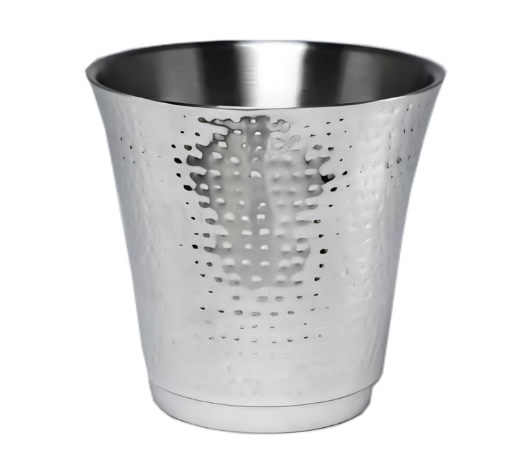 Product image #1 for American Metalcraft Round Hammered Double-Wall Stainless Steel Wine Bucket, 5 Qt.