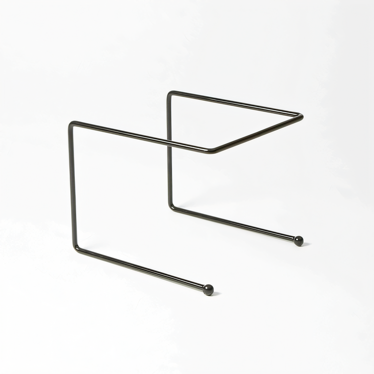 Product image #1 for American Metalcraft Large Square Rubber-Coated Steel Pizza Pan Rack Stand, 12 x 12 x 7 Inch, Black