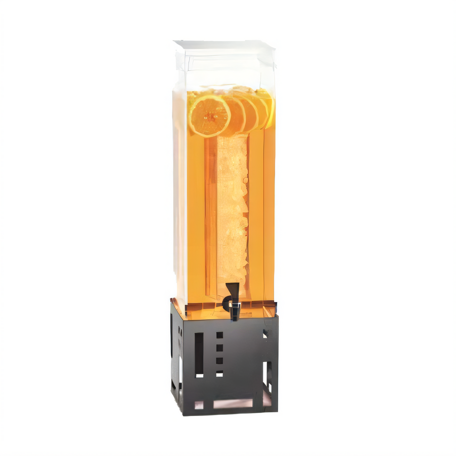 Product image #1 for Cal-Mil Squared 1-1/2 Gallon Single Beverage Dispenser with Ice Chamber, Spigot, and Drip Tray