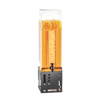 Cal-Mil Squared 1-1/2 Gallon Single Beverage Dispenser with Ice Chamber, Spigot, and Drip Tray