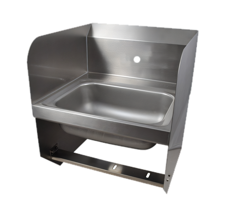 Product image #1 for BK Resources Wall-Mount 14" x 10" Hand Sink with Dual Side Splashes, 304 Stainless Steel