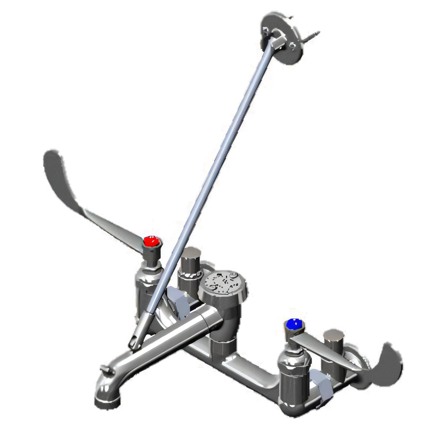 Product image #1 for T&S Brass B-0658 8-Inch Centers Wall Mount Service Sink Faucet with Vacuum Breaker Nozzle and Pail Hook