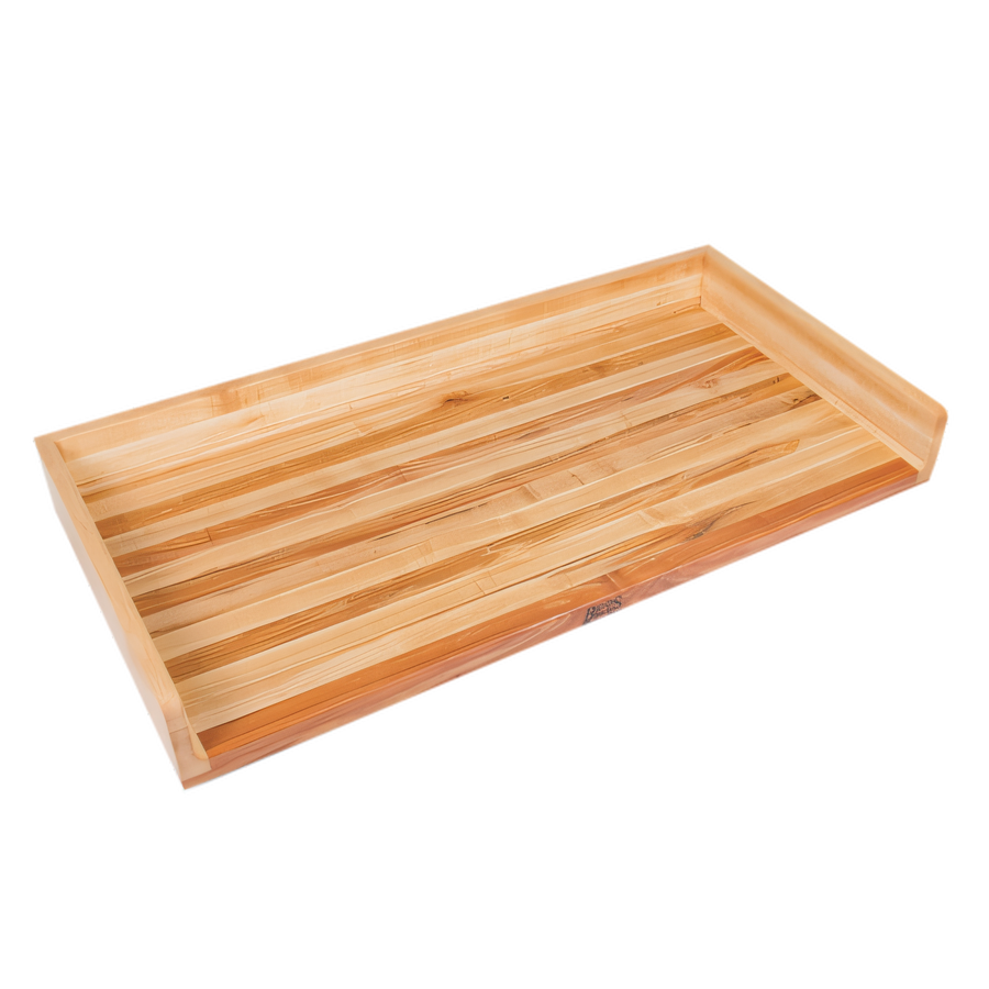 Product image #1 for 120-Inch x 24-Inch Laminated Northern Hard Rock Maple Work Table Top with 4-Inch Coved Backsplash