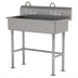 Thumbnail image #1 for Advance Tabco FS-FM-40-F Freestanding Multiwash Hand Sink with 2 Gooseneck Faucets, 40-Inch