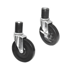 Thumbnail image #1 for Advance Tabco TA-25EG 5-Inch Swivel Stem Caster Set, 4-Piece, 2 Braked, 200 lb. Capacity Each