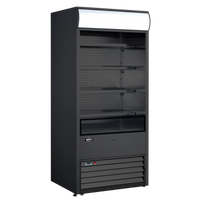 Omcan 36-Inch Open Grab-and-Go Refrigerated Showcase, 18.7 Cu. Ft., Black, Self-Contained