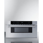 Thumbnail image #1 for Summit Commercial MDR30SS 30-Inch Built-In Drawer Microwave Oven, 1.2 Cu. Ft., Push-Button Controls, Black Stainless Steel Door
