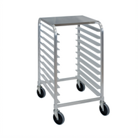 Cres Cor Half-Height Knock Down Mobile Utility Pan Rack, 10-Pan Capacity, 18 x 26 Inch Pans, 5-Inch Swivel Casters