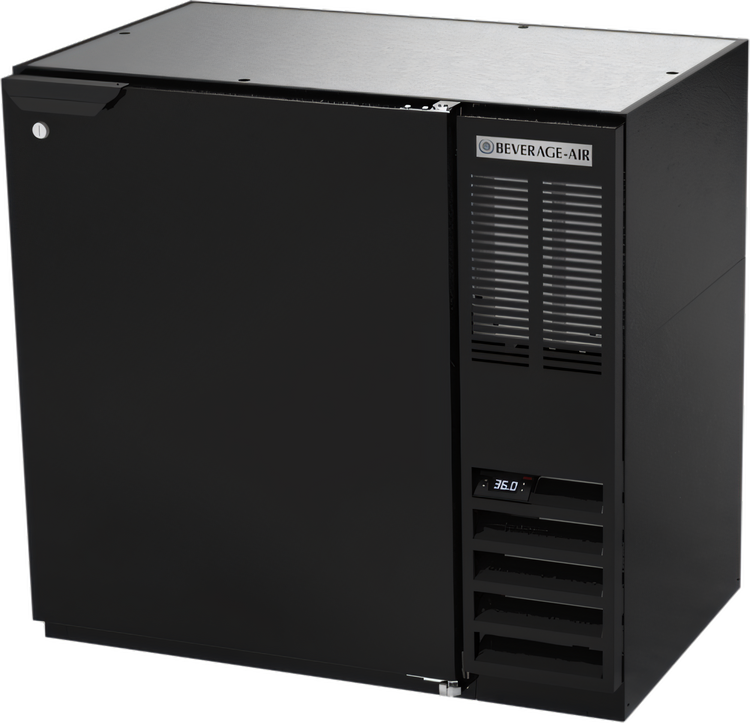 Product image #1 for Beverage-Air BB36HC-F-B 36-Inch Food-Rated Solid Door Back Bar Refrigerator