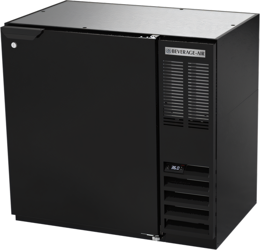 Product image #1 for Beverage-Air BB36HC-F-B 36-Inch Food-Rated Solid Door Back Bar Refrigerator