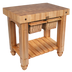 Thumbnail image #1 for John Boos American Heritage Gathering Block II 36 x 24 x 36-Inch End Grain Maple Butcher Block Work Table with 2 Wicker Baskets