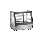 Thumbnail image #1 for Omcan USA 48567 Self-Service Countertop Refrigerated Display Case, 35-Inch, 4.8 Cu. Ft., Black, Sliding Glass Doors