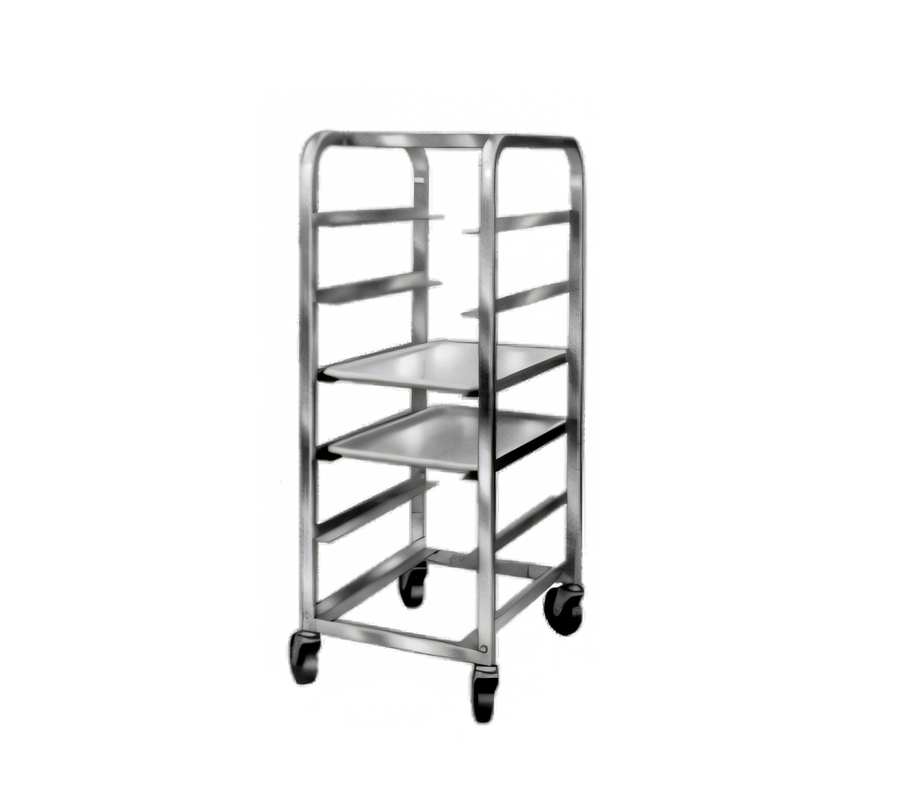Product image #1 for Channel Manufacturing All-Welded Stainless Steel End-Load Platter Rack Cart, 6-Platter Capacity