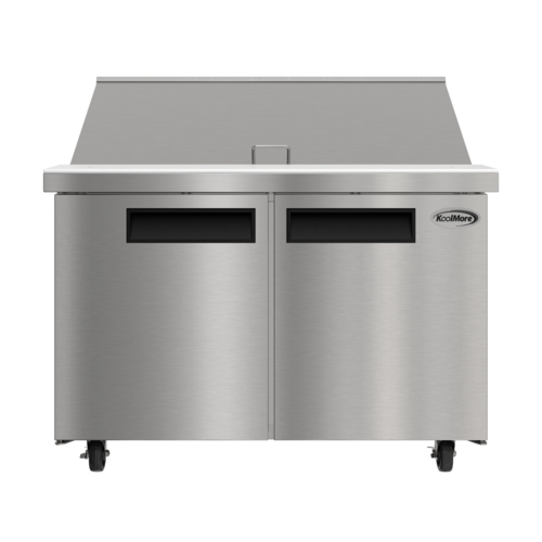 Product image #1 for KoolMore 47-Inch Mega Top Refrigerated Sandwich / Salad Prep Table, 2-Door, 18-Pan, 14 Cu. Ft.