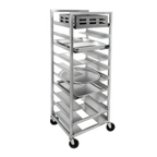 Thumbnail image #1 for Channel Manufacturing UR-5 All-Welded Aluminum Universal Rack, 5-Pan Capacity, 5-Inch Centers, Swivel Casters