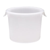 Rubbermaid Commercial Products 6 Qt Round Food Storage Container, White, Container Only