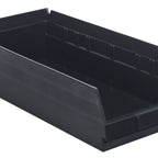 Thumbnail image #1 for Quantum QSB108CO Conductive Nesting Shelf Bin, Black, 17-7/8"W x 8-3/8"D x 4"H, 7 Divider Slots