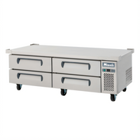 Migali Competitor Series 72.4 Inch 4-Drawer Refrigerated Chef Base Equipment Stand