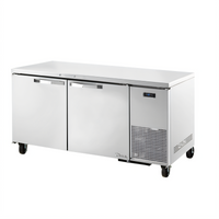 True SPEC SERIES 2-Section Deep Undercounter Freezer, -10°F, Stainless Steel Top, Side-Mounted Self-Contained Refrigeration