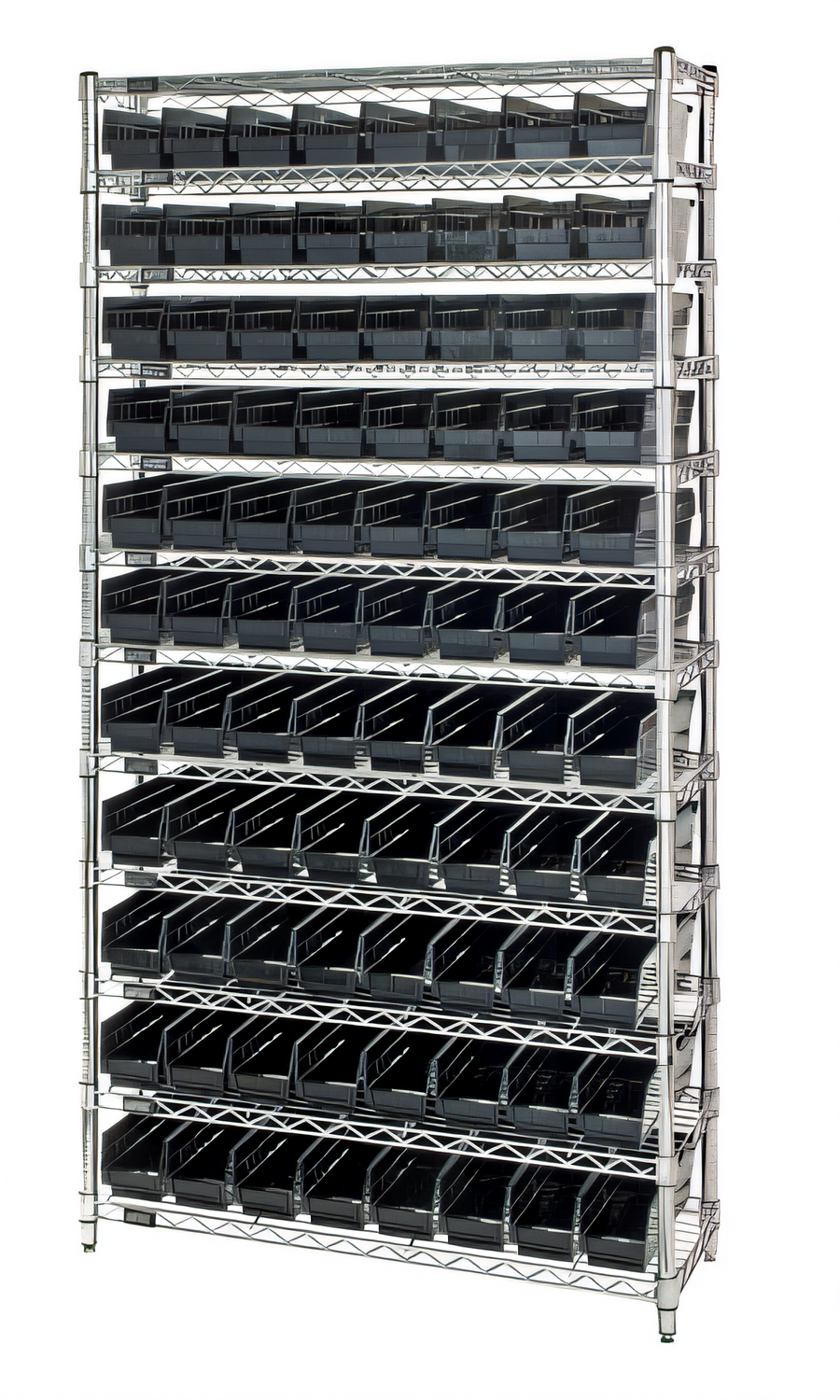 Product image #1 for Quantum Conductive Bin Wire Shelving System with 12 Shelves and 88 Bins