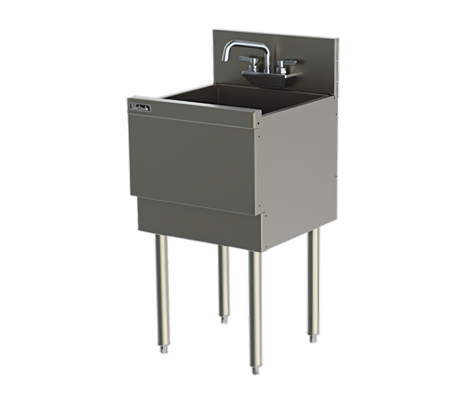 Product image #1 for Top Shelf TS Series Extra Capacity 1-Compartment Stainless Steel Underbar Sink Unit, 18 x 18-9/16 Inches
