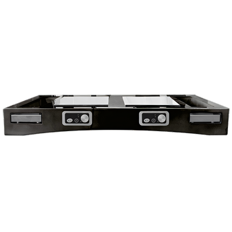 Product image #1 for TableCraft Double Induction Countertop Action Station Kit, 2-Burner, Brushed, Translucent Black