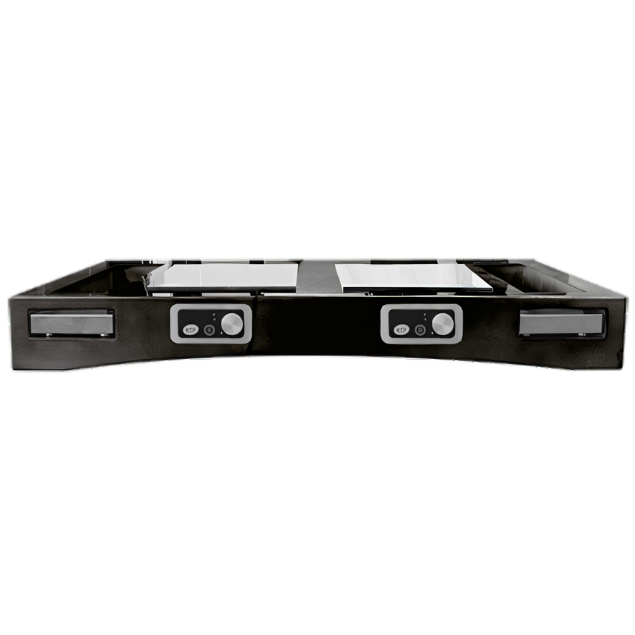 Product image #1 for TableCraft Double Induction Countertop Action Station Kit, 2-Burner, Brushed, Translucent Black