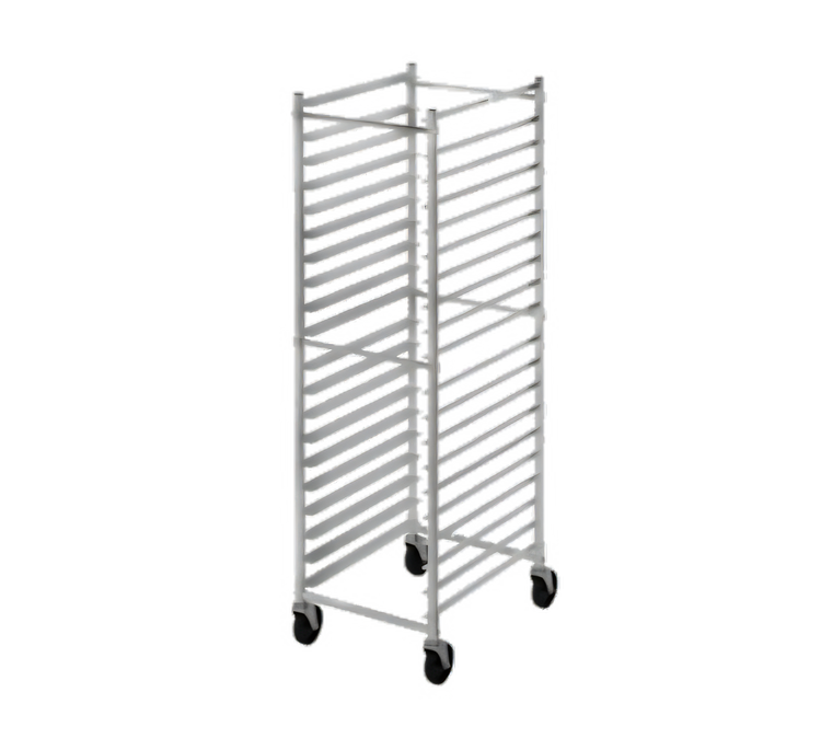 Product image #1 for Channel Manufacturing 20-Pan Knock-Down Aluminum Mobile Bun Pan Rack with 5-Inch Casters